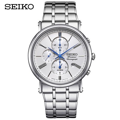 精工（SEIKO）男表商务休闲10巴防水玫瑰金烟灰盘石英表SUR344P1 - 返利网