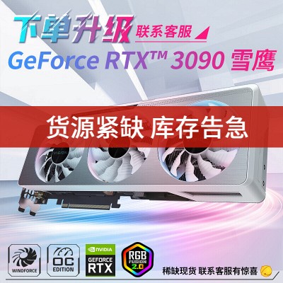 超级新品技嘉(GIGABYTE)GeForce RTX 3080 VISION OC 10G雪鹰白色风扇