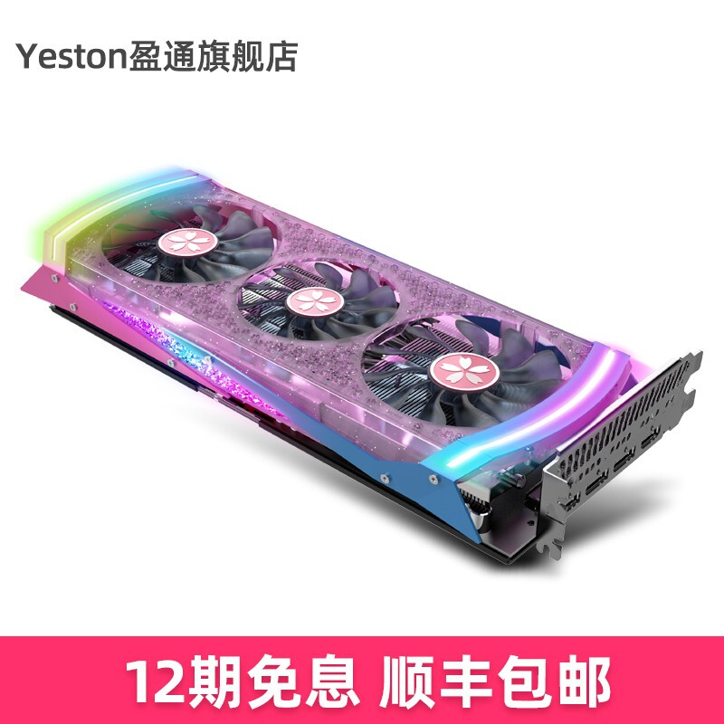 盈通（yeston）AMD台式机电脑主机游戏独立显卡RX5700XT 8G D6 樱瞳限量