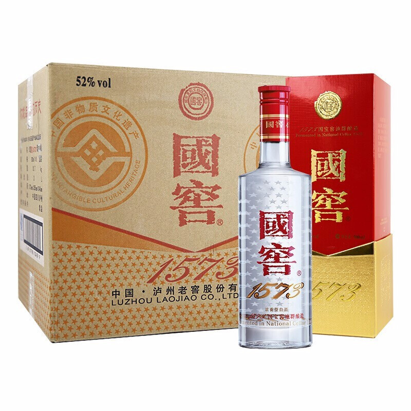 泸州老窖国窖1573 52度（2018年） 浓香型白酒整箱装500ml×6瓶（箱内含