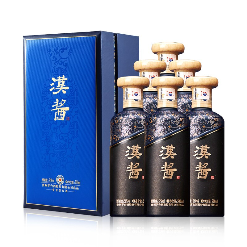 贵州茅台酒股份公司汉酱酒（茅）51度500ml*6 酱香型高度白酒- 返利网