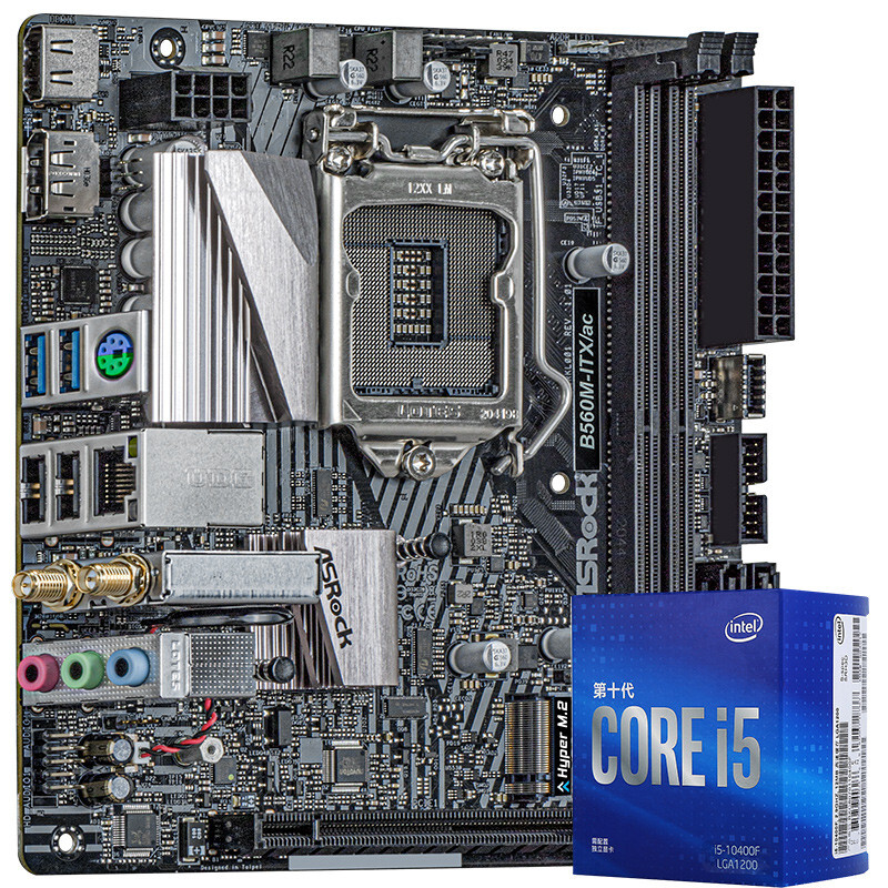 华擎（ASRock）B560M-ITX/ac主板+英特尔（Intel） i5-10400F 6核板U