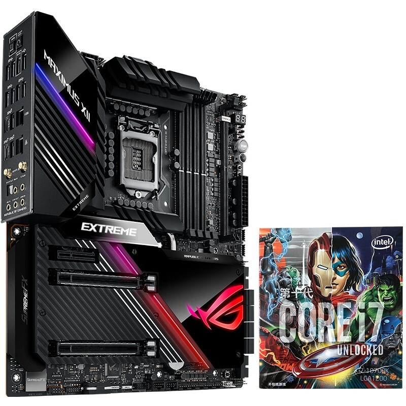 ROG MAXIMUS XII EXTREME主板+英特尔（Intel）i7-10700K 酷睿CPU处理器