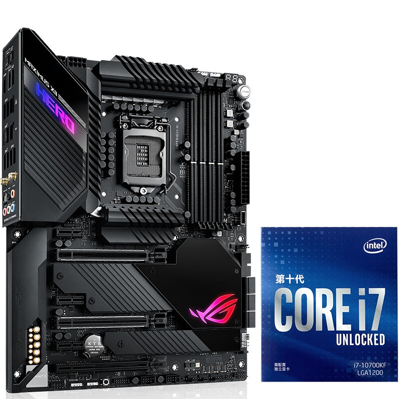 玩家国度ROG MAXIMUS XII HERO(WI-FI)+英特尔(Intel) i7-10700KF酷睿